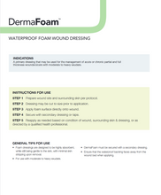 Load image into Gallery viewer, DermaFoam Waterproof Foam Dressing Instructions For Use
